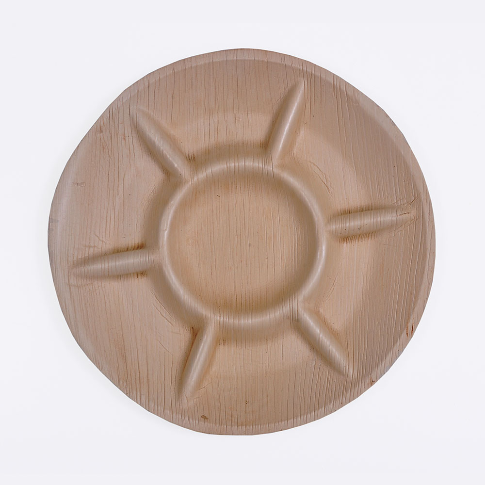 round compartment plate